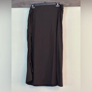 Horny Toad midi skirt, pocket, large, cute detail on side, black